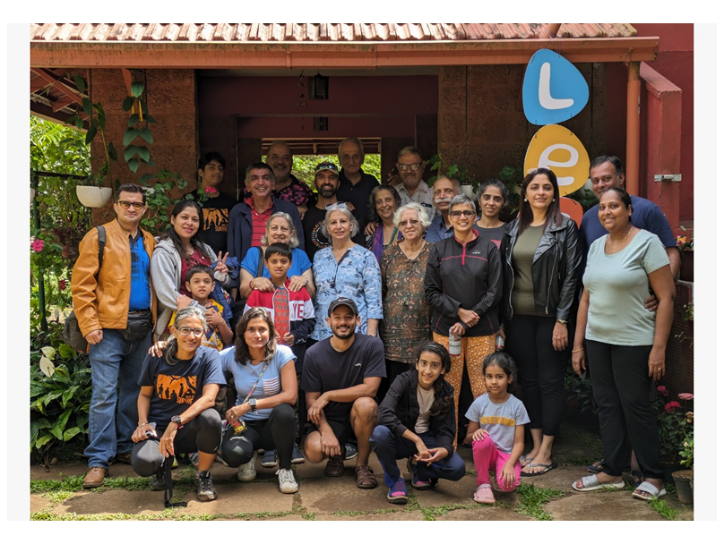 Group photo at a LETS holiday at an INME campsite
